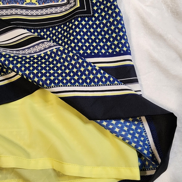 The Limited Chic Blue And Yellow Patterned Dress, Size Small, EUC - Picture 5 of 8
